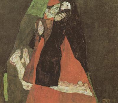 Egon Schiele Cardinal and Nun (mk12) Spain oil painting art